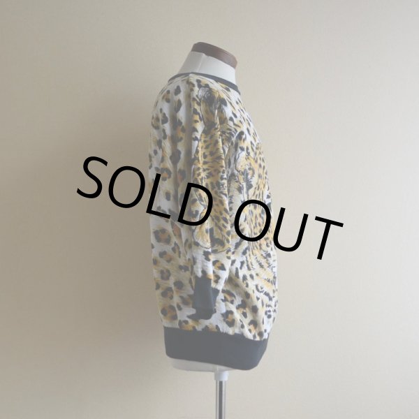 画像2: 1980s ヒョウ柄スウェット　 MADE IN USA　 表記M  (2)