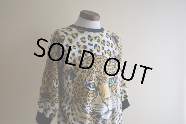 画像7: 1980s ヒョウ柄スウェット　 MADE IN USA　 表記M  (7)