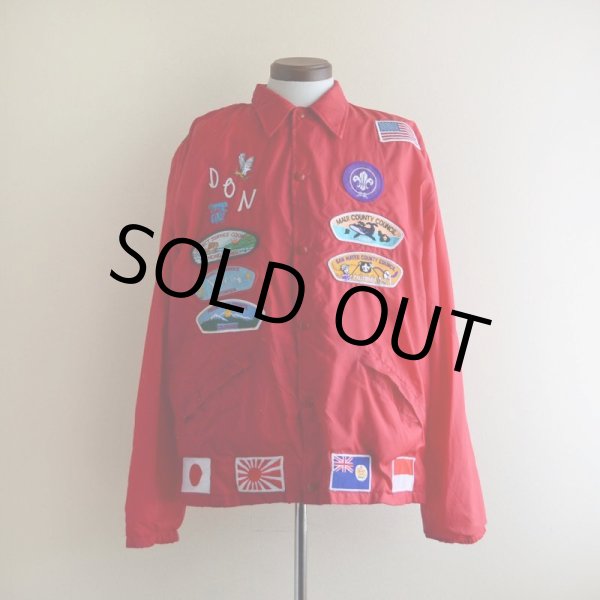 画像3: 1980s HOLLOWAY ナイロンコーチジャケット　 BOY SCOUTSワッペンカスタム　 表記L  (3)