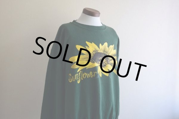画像7: 1990s ひまわり プリントスウェット  表記XL  (7)