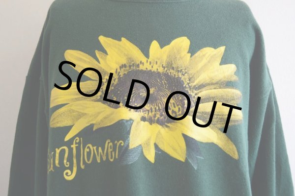 画像8: 1990s ひまわり プリントスウェット  表記XL  (8)