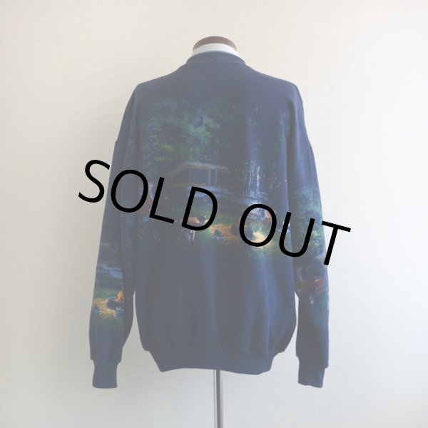 画像3: 1990s Art Unlimited キャンプ総柄スウェット  MADE IN USA  表記L  (3)