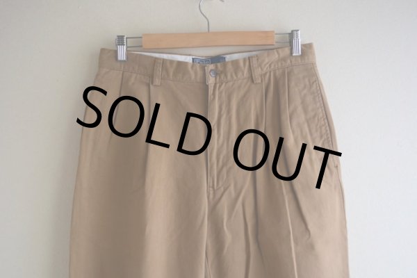 画像5: 1990s〜 Polo by RalphLauren ツータックチノトラウザー  HAMMOND PANT  表記33×30  (5)