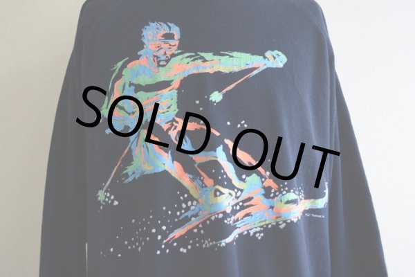 画像8: 1980s〜 ALORE スキープリントスウェット  MADE IN USA  表記XL  (8)