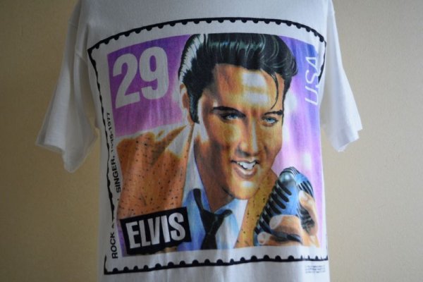 画像9: 1990s ELVIS 29¢Stamp Tシャツ  MADE IN USA  表記M  (9)