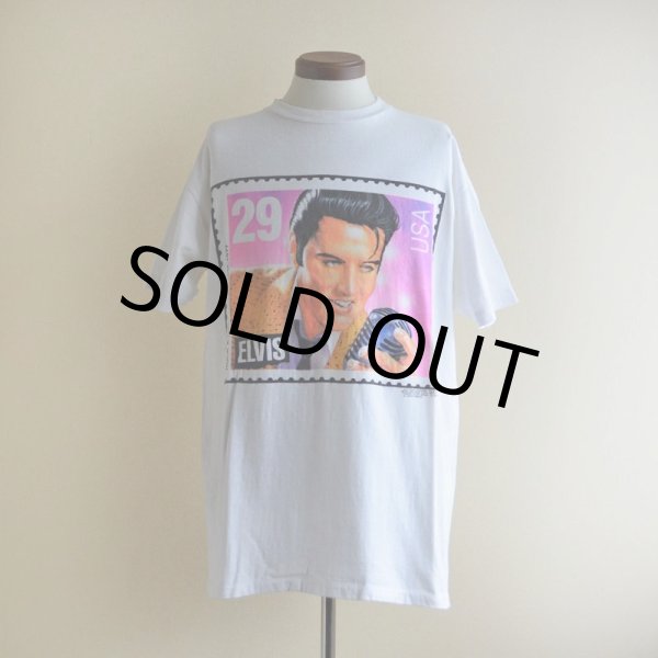 画像1: 1990s ELVIS 29￠Stamp Tシャツ　 MADE IN USA　 表記ONE SIZE FITS MOST(実寸L)  (1)