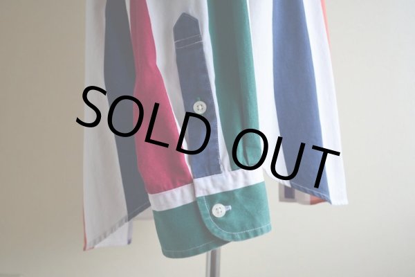 画像10: 1990s TOMMY HILFIGER ストライプシャツ　 表記XXL  (10)