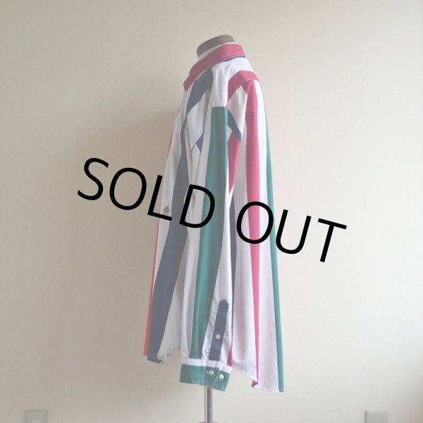 画像4: 1990s TOMMY HILFIGER ストライプシャツ　 表記XXL  (4)