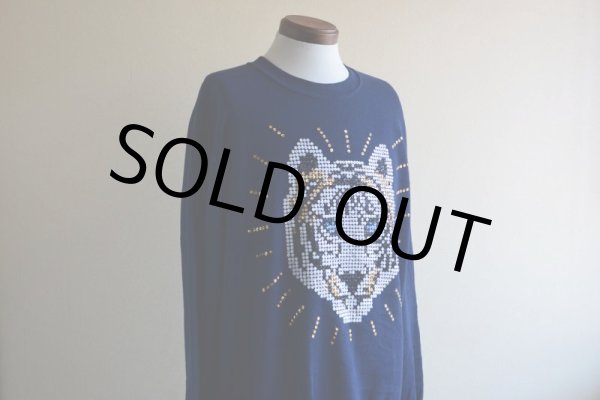 画像7: 1990s トラ柄スパンコールスウェット　 MADE IN USA　 表記XL  (7)