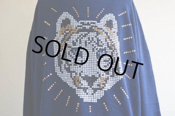 画像8: 1990s トラ柄スパンコールスウェット　 MADE IN USA　 表記XL  (8)