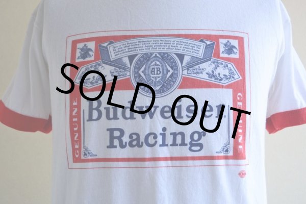 画像9: 1980s Budweiser Racing リンガーTシャツ　 表記L  (9)