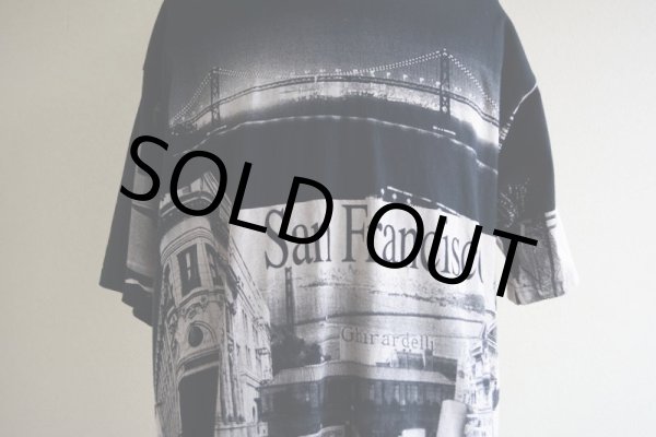 画像8: 1990-00s SAN FRANCISCO 総柄プリントTシャツ　 Edwards Teez　 表記XL  (8)