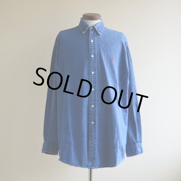 画像1: Polo by RalphLauren デニムシャツ　 MADE IN CANADA　 表記M  (1)