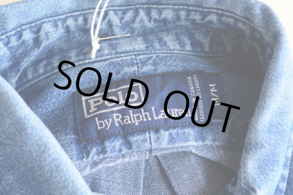 画像5: Polo by RalphLauren デニムシャツ  MADE IN CANADA  表記M  (5)