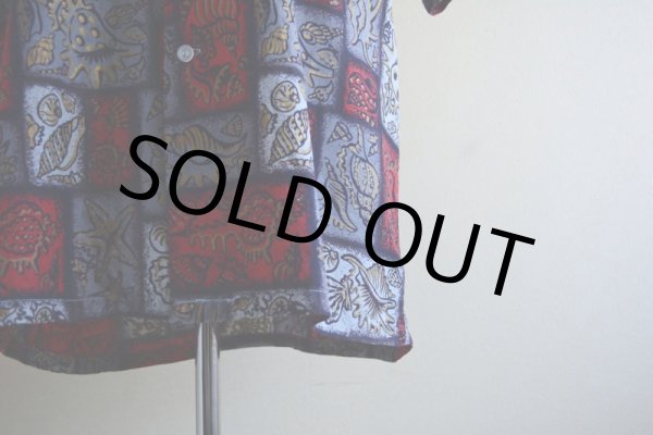 画像10: 1960s La Belle Creole コットンアロハシャツ　 "ビフタネン配色"　 表記L  (10)