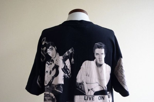 画像14: 1990s Edwards Teez ELVIS 総柄プリントTシャツ  "MADE IN USA"  表記XL  (14)