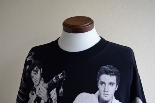 画像7: 1990s Edwards Teez ELVIS 総柄プリントTシャツ  "MADE IN USA"  表記XL  (7)