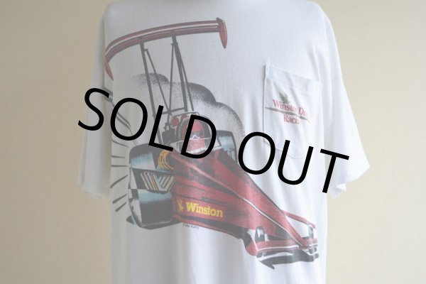 画像8: 1990s Winston Drag Racing ポケットTシャツ　 "両面プリント"　 実寸XL  (8)