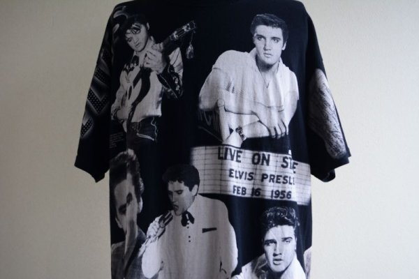 画像9: 1990s Edwards Teez ELVIS 総柄プリントTシャツ  "MADE IN USA"  表記XL  (9)
