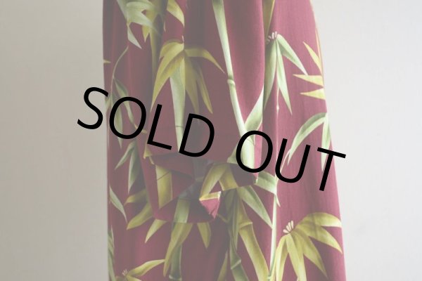 画像12: Bishop St.  バンブー柄レーヨンアロハシャツ  "MADE IN HAWAII"  表記M  (12)