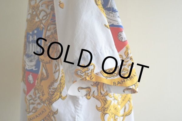 画像14: 1960s Larry's オープンカラーシャツ　 "NASSAU IN THE BAHAMAS"　 実寸L  (14)