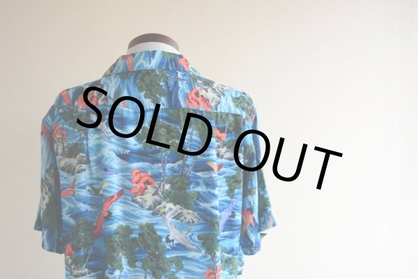 画像13: 1960s SPORTS WEAR レーヨンアロハシャツ  "MADE IN JAPAN"/和柄(鶴)  表記M  (13)