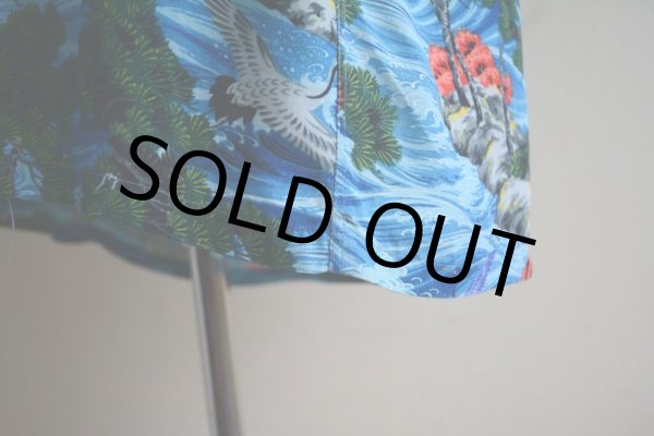 画像11: 1960s SPORTS WEAR レーヨンアロハシャツ  "MADE IN JAPAN"/和柄(鶴)  表記M  (11)