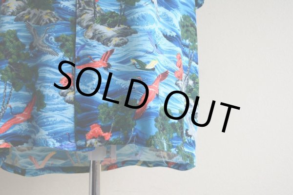 画像10: 1960s SPORTS WEAR レーヨンアロハシャツ  "MADE IN JAPAN"/和柄(鶴)  表記M  (10)