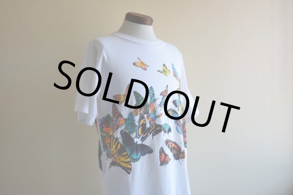 画像8: 1990s HABITAT 蝶アートTシャツ　 "MADE IN USA"　 表記L  (8)