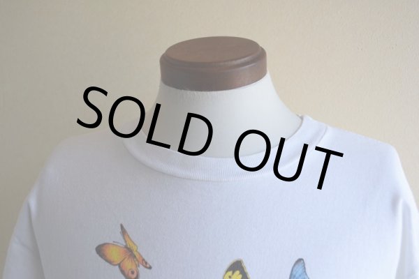 画像7: 1990s HABITAT 蝶アートTシャツ　 "MADE IN USA"　 表記L  (7)