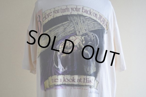 画像8: 1990s JESUS プリントTシャツ  "MADE IN USA"  表記XL  (8)