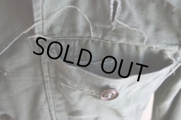 画像9: 1950s US.ARMY OG107 ユーティリティシャツ  "1st初期"  実寸S  (9)