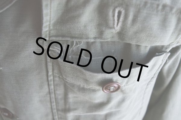 画像9: 1950s US.ARMY OG107 ユーティリティシャツ　 "1st初期"　 実寸ML  (9)