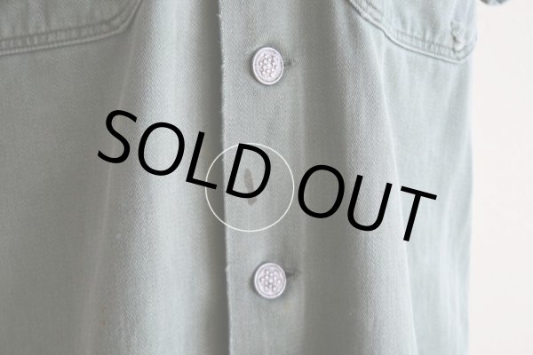 画像14: 1950s FRUIT OF THE LOOM US.ARMY ユーティリティシャツ  "13スターボタン"  実寸S-M  (14)