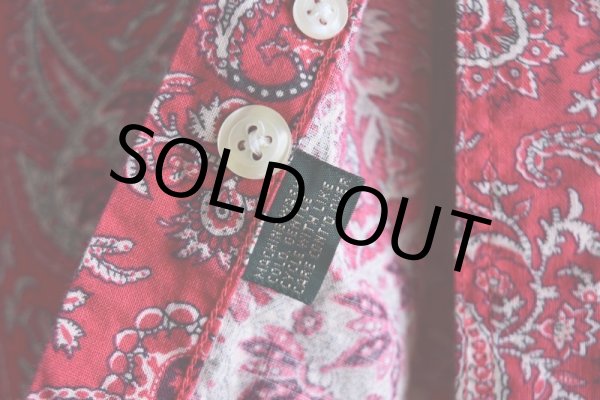 画像12: 1990s J.CREW ペイズリー柄コットンシャツ　 表記L  (12)