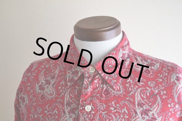 画像7: 1990s J.CREW ペイズリー柄コットンシャツ　 表記L  (7)