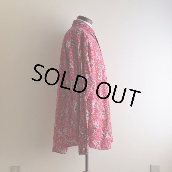 画像2: 1990s J.CREW ペイズリー柄コットンシャツ　 表記L  (2)