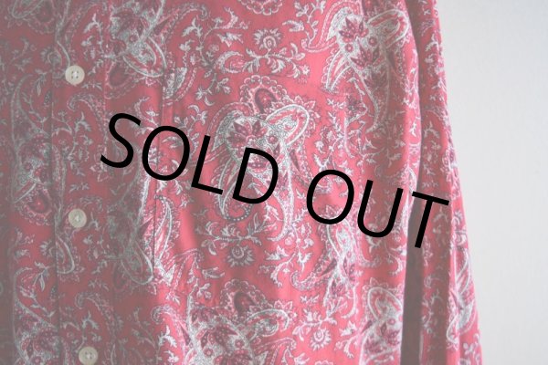 画像8: 1990s J.CREW ペイズリー柄コットンシャツ　 表記L  (8)