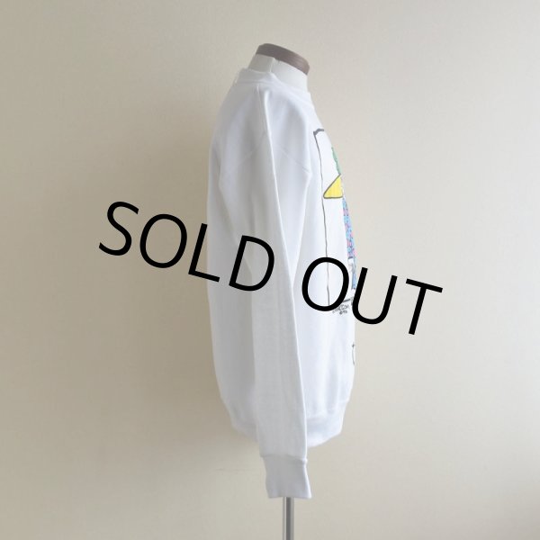 画像2: 1990s LISTEN HONEY 'cat woman' アートスウェット　 "MADE IN USA"　 表記M  (2)