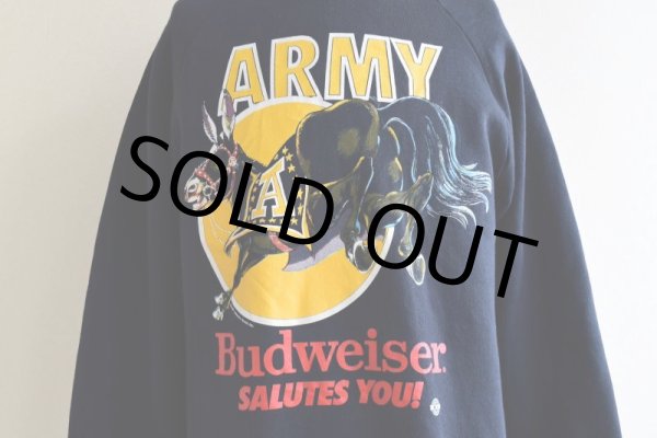 画像8: 1980s Budweiser SALUTES YOU！ ARMY プリントスウェット　 "MADE IN USA"　 表記L  (8)
