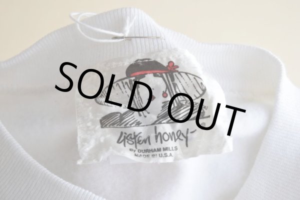 画像5: 1990s LISTEN HONEY 'cat woman' アートスウェット　 "MADE IN USA"　 表記M  (5)