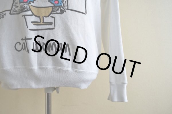 画像12: 1990s LISTEN HONEY 'cat woman' アートスウェット　 "MADE IN USA"　 表記M  (12)