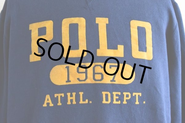 画像9: POLO RALPH LAUREN 両Vフロッキースウェット  表記M  (9)