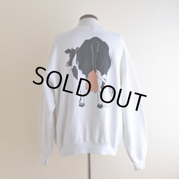 画像3: 1990s OLDLAND COW 両面プリントスウェット　 "MADE IN USA"　 表記XL  (3)