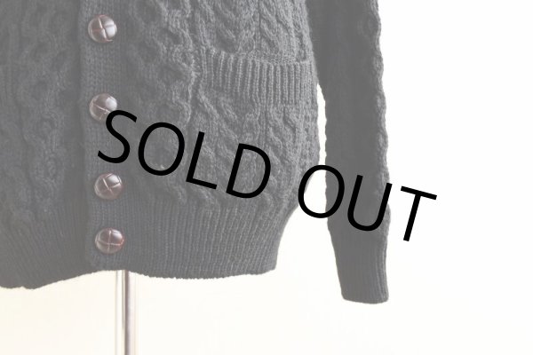 画像9: ARAN SWEATER MARKET フィッシャーマンニットカーディガン　 "MADE IN IRELAND"　 表記M  (9)