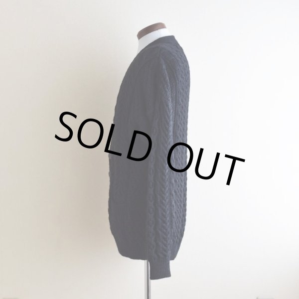 画像4: ARAN SWEATER MARKET フィッシャーマンニットカーディガン　 "MADE IN IRELAND"　 表記M  (4)