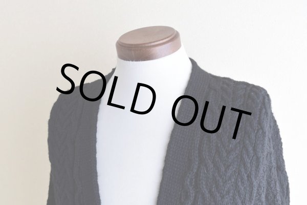 画像7: ARAN SWEATER MARKET フィッシャーマンニットカーディガン　 "MADE IN IRELAND"　 表記M  (7)