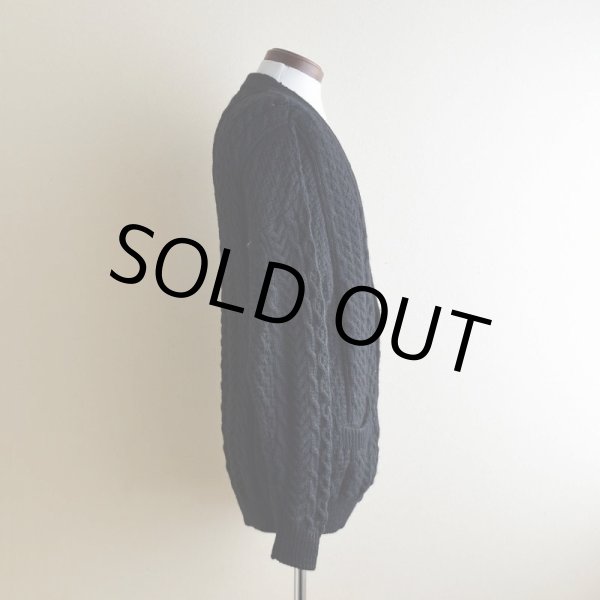 画像2: ARAN SWEATER MARKET フィッシャーマンニットカーディガン　 "MADE IN IRELAND"　 表記M  (2)