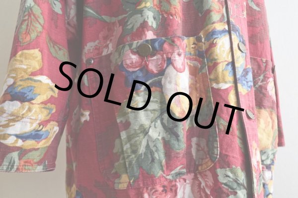 画像14: Smith&Hawken ボタニカル柄カバーオール　 "MADE IN USA"　 表記S  (14)