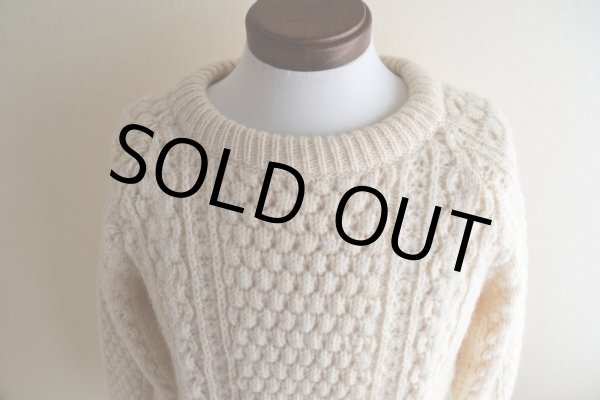 画像9: Quill Knit フィッシャーマンセーター　 "MADE IN IRELAND"　 表記44  (9)